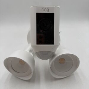 RING Floodlight Cam Wired with Motion-Activated 1080P HD Video-WHITE